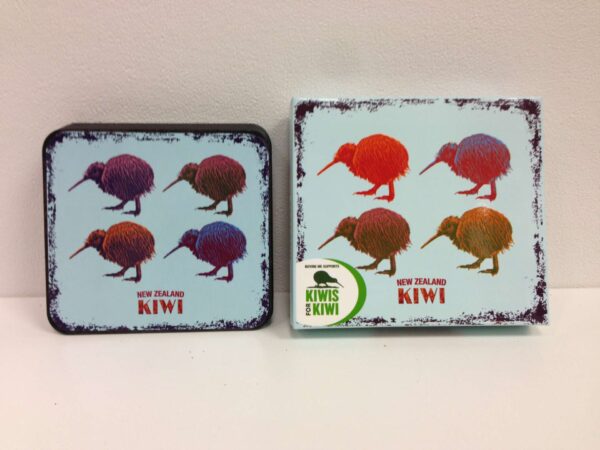 Vintage Coloured Kiwi Coasters