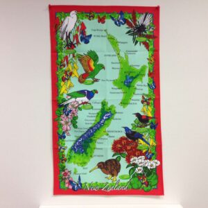 Red Border Tea Towel