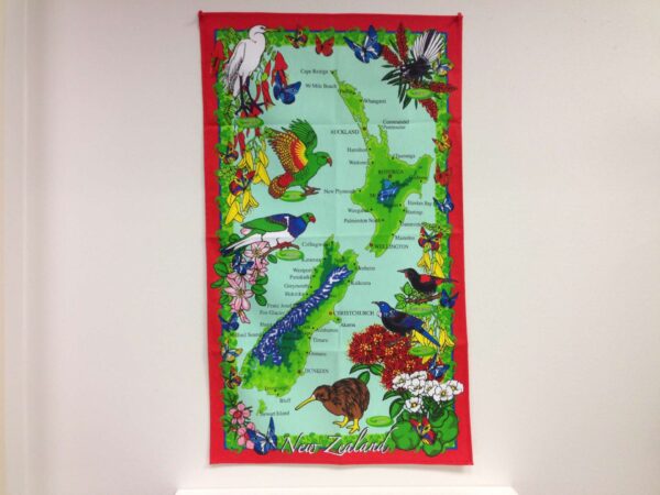 Red Border Tea Towel