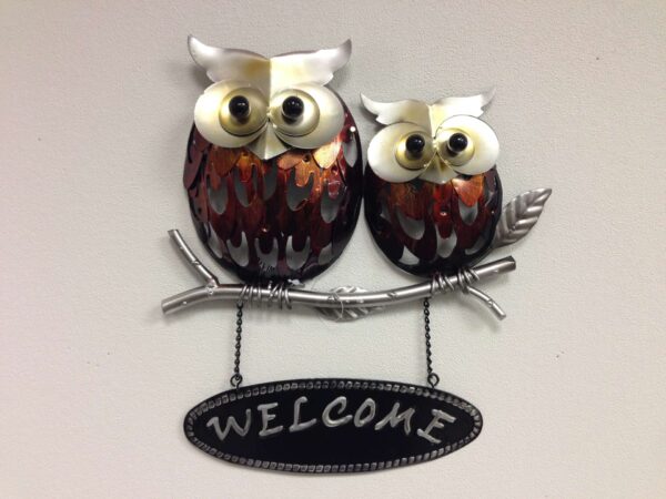 Metal Welcome Owl