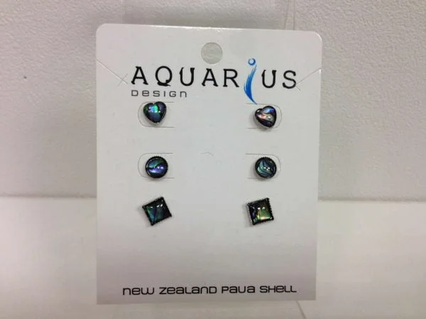 paua stud earrings