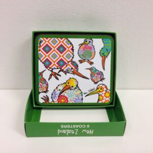 Kaleidoscope Kiwi Coasters