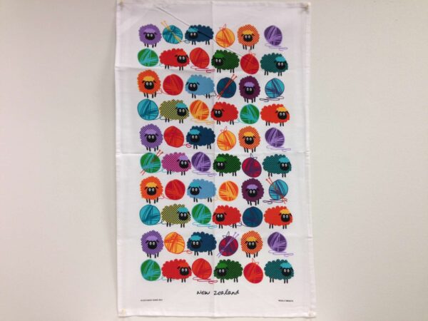 Woolly Brights Tea Towel