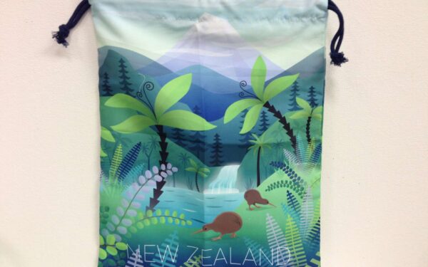 NZ Scene Kiwi drawstring accessory bag