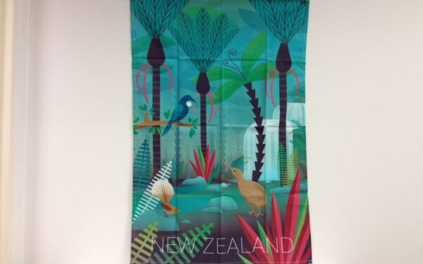 NZ Scene Birds & Bush Tea Towel