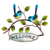 Fantail Welcome Metal Wall Art