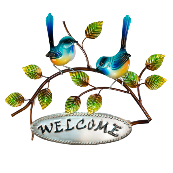 Fantail Welcome Metal Wall Art
