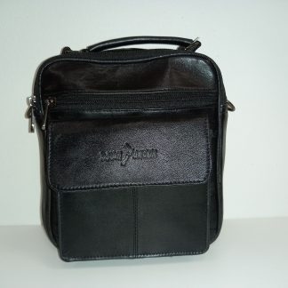 Black Leather Handy Bag
