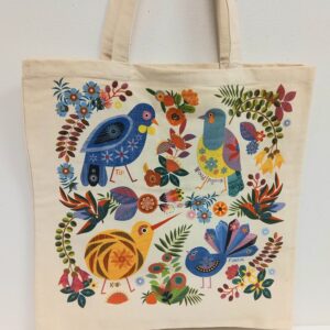 Retro Birds Tote Bag