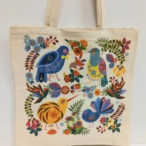 Retro Birds Tote Bag