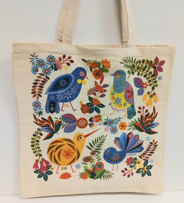 Retro Birds Tote Bag