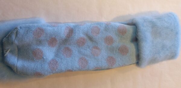 Bed Socks - Powder Blue with Lilac Spots