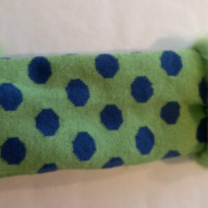 Green Bed Socks with blue spots