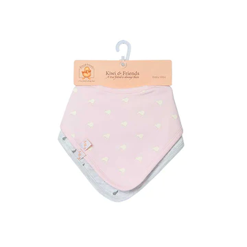 Set 2 Bandana Bibs - Kiwis & Ferns
