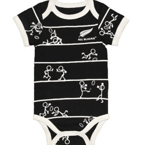 All Blacks Stick Figure Baby Bodysuit
