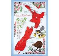 New Zealand Map Tea Towel