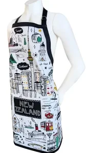 White Sketch Apron Apron - NZ Sketch White