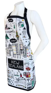 White Sketch Apron Apron - NZ Sketch White
